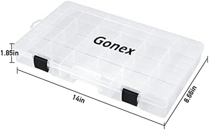 Gonex 3600 3700 Fishing Tackle Trays Lure Box with Adjustable Dividers - Image 2
