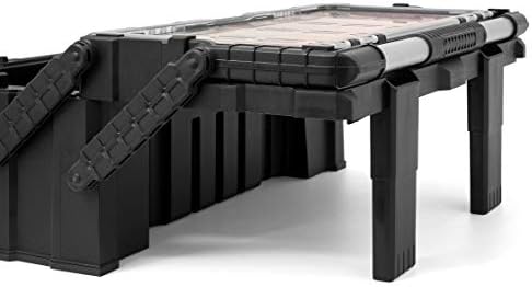 KETER 22 Inch Cantilever Plastic Portable Tool Box Organizer with Metal Latches for Small Parts, Hardware and Tool Storage and Organization - Image 6