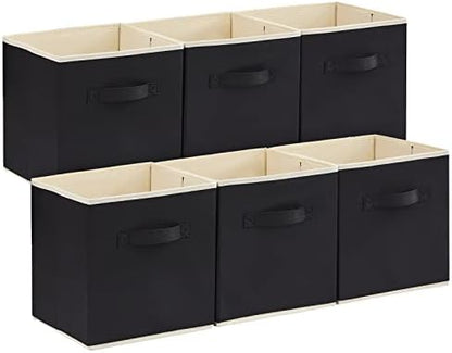 Lifewit Storage Cubes, 11 Inch Organizer Bins, 18L Black, 6 Packs by Lifewit