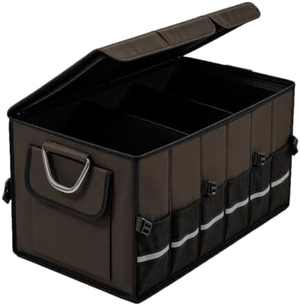 Trunk Organizer With Lid For SUV Car Trunk Foldable Oxford Storage by FISONA