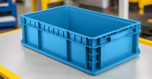 Hudson Exchange 24 x 15 x 7.5" (3 Pack) Straight Wall Handled Storage Container Tote, Blue - Image 6