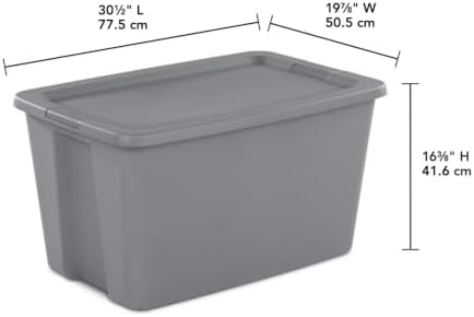 3 Pack 30 Gallon Storage Bins with Lids, Large Stackable Plastic Storage Containers with Snap-On Lid & Integrated Handles, BPA-Free Totes for Garage Basement Attic Organization - Image 3