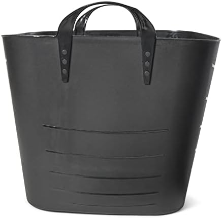Life Story Flexible Tub Basket 25 Liter/6.6 Gallon Plastic Multifunction Storage Tote Bin with Handles, Black (12 Pack) - Image 3