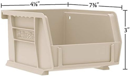 Akro-Mils 30220 AkroBins Plastic Storage Bins, 7"x4"x3", Yellow, 24-Pack - Image 2