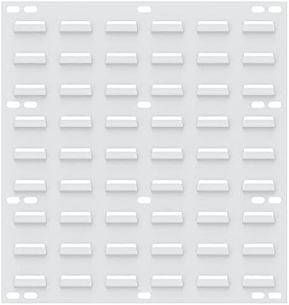 Akro-Mils 30618 Louvered Steel Wall Mount Panel Garage Organizer for Hanging AkroBin Storage Bins, 18-Inch W x 19-Inch H, White, 4 Pack by Akro-Mils