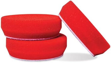 Griot's Garage 3” Red Foam Waxing Pads for Car Detailing, Polishing and Buffing Pads for Use with Waxes and Sealants, 11263, Set of 3 by GriotsGarage