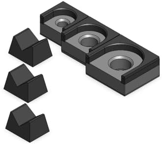 MagAttach Ratchet Organizer Kit (3 Piece Set, Grey/Black) by 3D+Tool+Trays