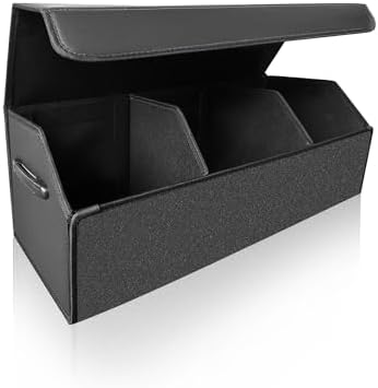 Fyzeoty Car Trunk Organizer for SUV and Sedan, Black, 29.5 inches by Fyzeoty