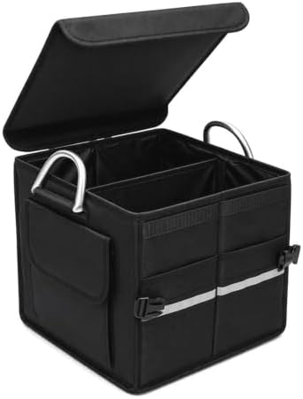 Trunk Organizer With Lid For SUV Car Trunk Foldable Oxford Storage by FISONA