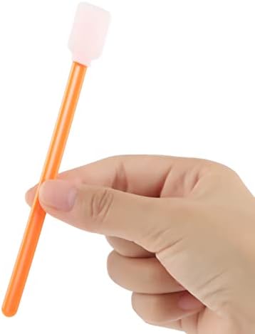 AAwipes Foam Swab Sticks (100 pcs Large Rectangular Foam Tips, 5.25", Orange) Cleanroom Cleaning Swab Sponge Stick for Inkjet Printer, Optical Instruments, Car Detailing - Image 5