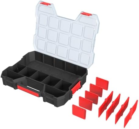 Tools Organizer, Small Parts Storage Toolbox, 14.8 * 11.4 * 2.6" Durable Hardware Box Storage - Image 3