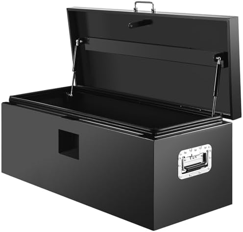 39" Truck Tool Box,Heacy Duty Metal Storage Organizer with Strong locking tongue,Trailer Tongue Box with Safe Hinge, for Truck,Pickup,RV,Garage,Best gift for family and friend,Black Power Coating by KING+CHAO+FOO