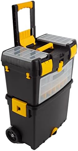 Rolling Tool Box with Wheels, Foldable Comfort Handle, and Removable Top – Toolbox Organizers and Storage by Stalwart by Stalwart