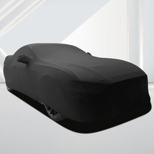 WinPower Indoor Car Cover Stretch Dustproof Protection Full Car Cover for Underground Garage, Car Show, Black - Image 6