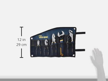 IRWIN VISE-GRIP Pliers Set with Tool Wrap, 5-Piece (2078708), Blue - Image 3