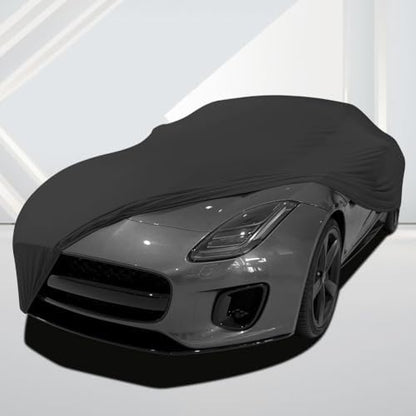WinPower Indoor Car Cover Stretch Dustproof Protection Full Car Cover for Underground Garage, Car Show, Black - Image 4