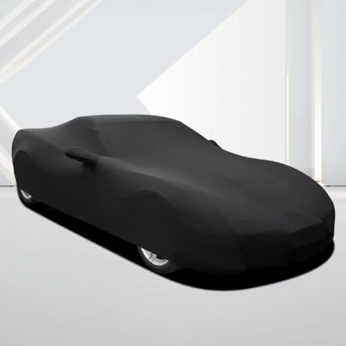WinPower Indoor Sports Car Cover 163-181 inches Stretch Dustproof Protection Full Car Cover for Underground Garage, Car Show, Black - Image 6