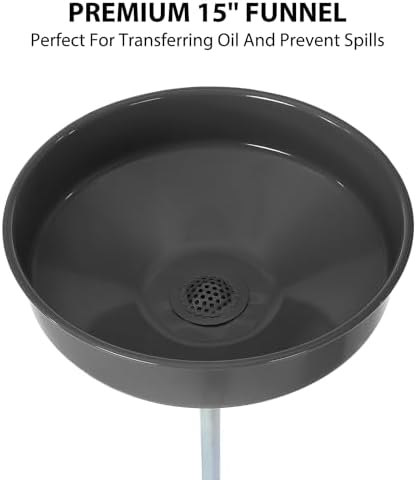 Garvee 8 Gallon Waste Oil Drain Tank, Portable Oil Drain Container, Air Operated Drainer, Fluid Fuel Transfer Drainage, Adjustable Funnel Height with Wheel &15'' Premium Bowl and a Toolbox - Image 6