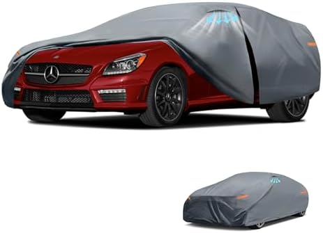 Waterproof Benz SLK Class 200 230 250 280 320 350 Car Cover with Breathable Vents, [Upgrade] Premium Covers with Cotton Liner and Zipper Door,Sun Rain Snow Dust Uv Protection.(Gift with Towel) by Unknown