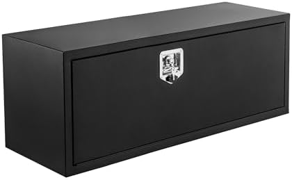 Garvee Black Steel Truck Bed Tool Box, Trailer Tongue Box, Truck Storage Organizer Tool Chest For Truck Bed, RV, Trailer (30 in x 14 in x 16 in-NEW) - Image 2
