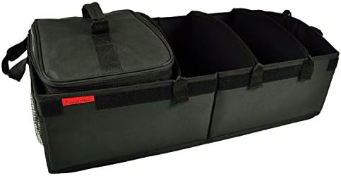 Picnic at Ascot Heavy Duty Rigid Base Trunk Organizer with 28 Can Capacity Leak Proof Cooler- Adjustable Dividers - 30" wide x 15" deep - Designed & Quality Approved in the USA by PicnicatAscot