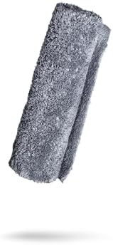 Adam's Borderless Grey Microfiber Towel (1pk) - Premium Ultra Soft Car Detailng Towel Cloths, 480gsm - Safe for Car Wash, Home Cleaning & Pet Drying Cloths (16 Inch x 16 Inch) by AdamsPolishes