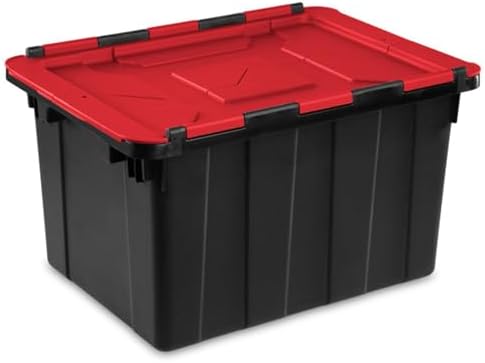 Sterilite Industrial Storage Tote with Lids for Garage, 12 Gallon, 12-Pack - Image 2