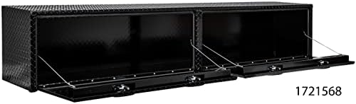 Buyers Products 1721563 Black Aluminum Diamond Tread Topsider Truck Box With Drop Door, 72x18x16 Inch, Weather Resistant, Locking Compression Latch, No Drill Install, Made in USA - Image 3