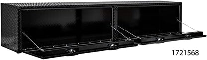 Buyers Products 1721563 Black Aluminum Diamond Tread Topsider Truck Box With Drop Door, 72x18x16 Inch, Weather Resistant, Locking Compression Latch, No Drill Install, Made in USA - Image 3
