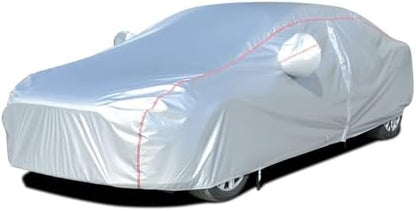 Tecoom Hard Shell Oxford Material Door Shape Zipper Design Waterproof UV-Proof Windproof Car Cover for All Weather Indoor Outdoor Fit 160-172 Inches Hatchback by Tecoom