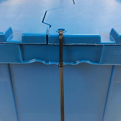 Storage Plastic Tote Crate, 27"x16.9"x12.5", 5 Pack - Image 6