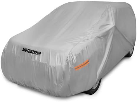 Motor Trend Safeguard Heavy Duty Car Cover for Vans & SUVs - Car Tarp Waterproof All Weather SUV, Sun Protection, UV Rain Snow Winter, Outdoor Reflective - Up to 210" Length - Image 3