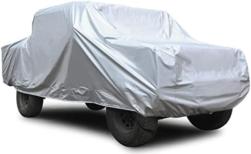 SEAZEN Car Cover 6 Layers, Waterproof Truck Car Cover, Snowproof/UV Protection/Windproof, Universal Car Covers Breathable Fabric with Cotton (240 inch to 250 inch) by SEAZEN