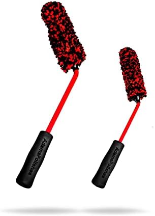 Adam's Polishes Angled Wheel Detailing Brush - Car Cleaning Wheel Brush | Use W/Wheel Cleaner, Rim Cleaner, Chrome Cleaner | Car Wash Brush Cleans Brake Dust from Barrels & Hard to Reach Areas Bundle by AdamsPolishes
