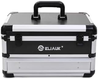 E ELIAUK Tool Box Tool Organizer Storage Cabinet Carry Case Tool box with DrawersSilver - Image 2