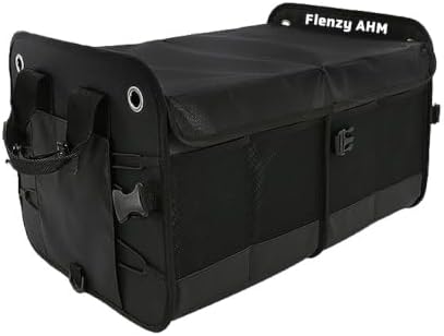 XL Car Trunk Organizer (4.5 Cu Ft) – Heavy-Duty Foldable SUV & Truck Cargo Storage Bin with Non-Slip Base, Reinforced Plates & Tie-Down Straps (Black) - Image 7