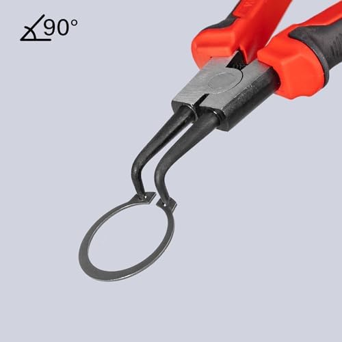 HAUTMEC 5-Piece Snap Ring Pliers Set, 7" Internal/External Circlip Pliers with Straight, 90° Bent & Flag Tip Lock Ring Pliers, Forged CRV Steel, for Automotive & Machinery - Image 4