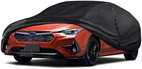 16-Layer 600D Heavy Duty Universal Full Car Cover for Outdoor & Indoor Use - All Weather Sun UV Rain Snow Dust Proof, Waterproof Scratch Resistant, Fits Sedan Body Length Up to 181" (15.08 ft) by QUYDDC