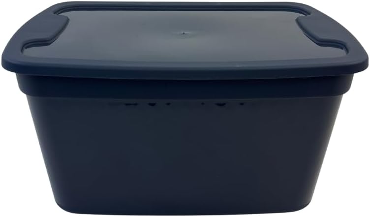Edge Plastics Classic Storage Tote, durable storage in for home or garage with secure snap lid designed for stacking (6, Ink, 5 Gallon) - Image 3