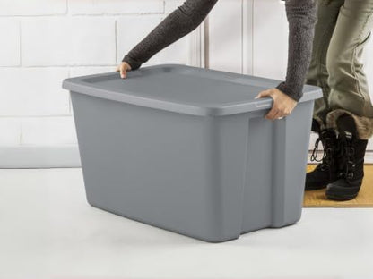 3 Pack 30 Gallon Storage Bins with Lids, Large Stackable Plastic Storage Containers with Snap-On Lid & Integrated Handles, BPA-Free Totes for Garage Basement Attic Organization - Image 2