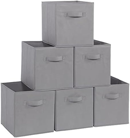 STORAGE MANIAC Storage Cubes, 11 Inch 6 Pack Collapsible Fabric Shelf Bins by STORAGEMANIAC