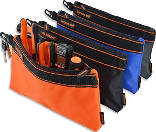WELKINLAND 4-Packs Small Tool Pouch, 13-Inch heavy duty tool Pouch w/clip by WELKINLAND
