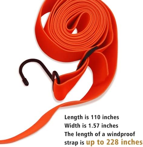 SEAZEN Car Cover Straps Wind Protector, 3 Pcs Elastic Adjustable Rope Protect Your Car Cover from Blowing Off in High Winds, Universal Fit - Image 5