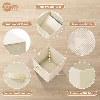 STORAGE MANIAC Storage Cubes, 11 Inch 6 Pack Collapsible Fabric Shelf Bins - Image 3