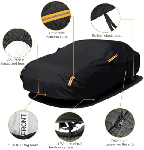 NEVERLAND Car Cover Waterproof All Weather for Sedan 183''L x 70''W x 59''H - Image 5