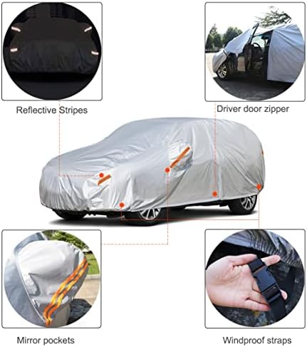 Kayme SUV Car Cover Waterproof All Weather (191 to 200 Inch) - Image 3