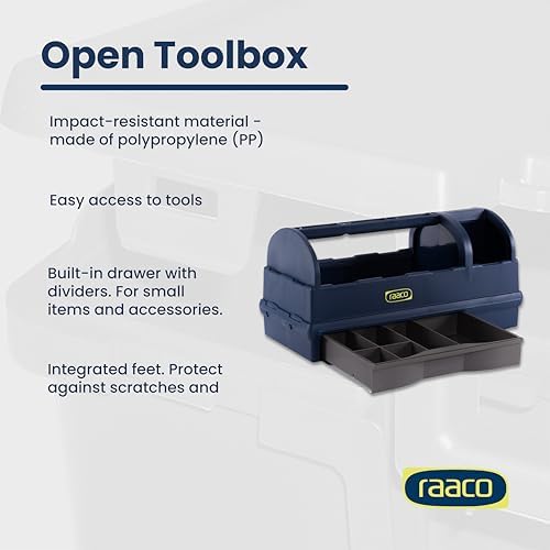 Raaco Open Portable Tool Box Organizer with Handle - Hand-Held Storage - Image 5