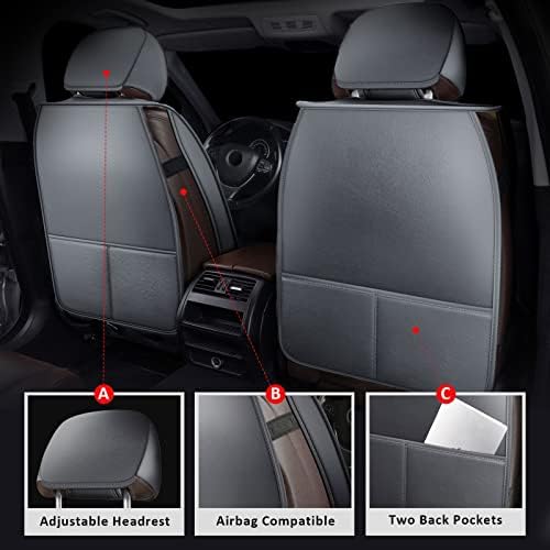 MIROZO Car Seat Covers Full Set,Leather Seat Cover for Sedan, Truck,SUV - Image 5