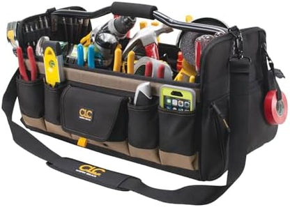 Custom Leathercraft WORK GEAR 1579 20 Inch, Open Top, Soft Sided Tool Box, 27 Pockets - Image 2