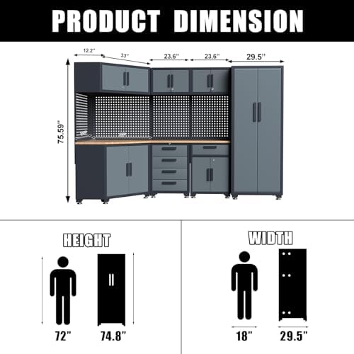 16PCS Garage Storage Cabinet System - Image 3